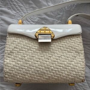 Vintage Koret Straw Woven Cream Bag